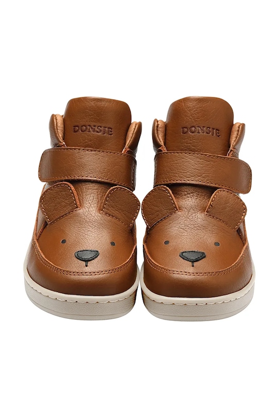 Băieți Donsje teniși din piele copii Mika Sneakers Bear 2030201.22.28 maro