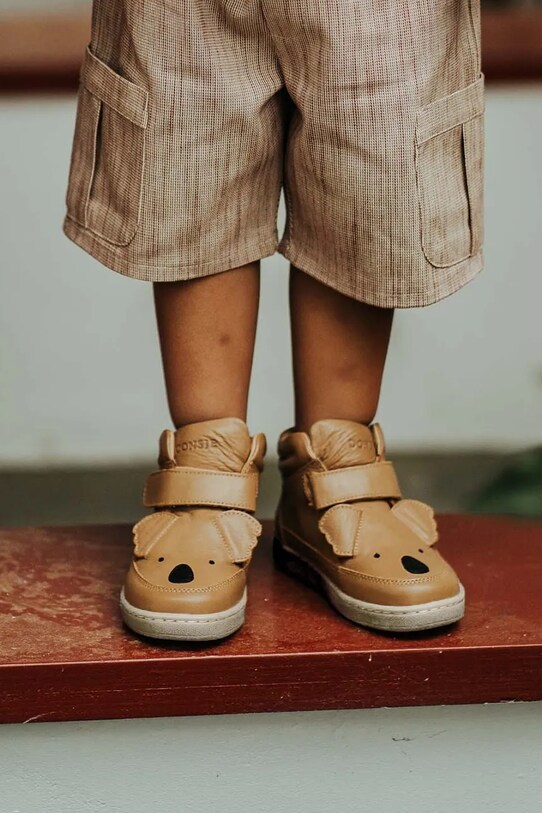 Donsje sneakersy zamszowe dziecięce Mika Sneakers Koala wysoka brązowy 2030203.22.28