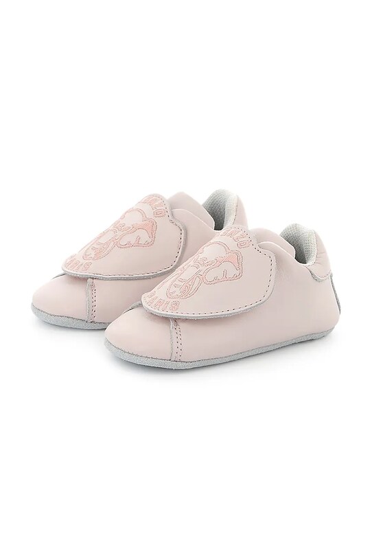 Шкіряні кросівки для немовлят Kenzo Kids без утеплення рожевий K60891