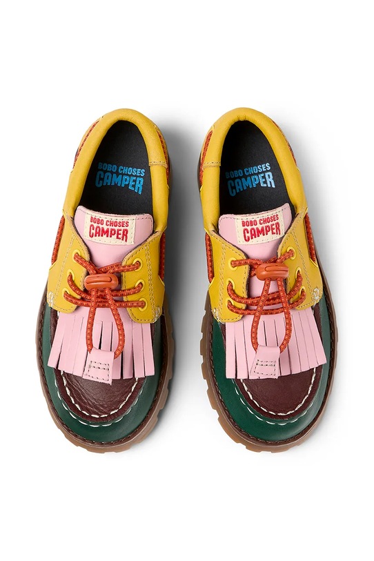Camper mokasyny skórzane dziecięce by Bobo Choses żółty K800642