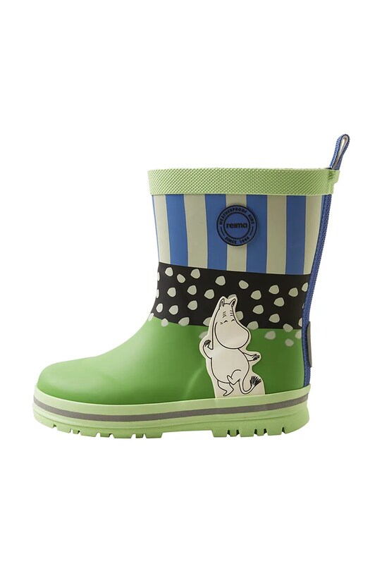 Chłopiec Reima kalosze dziecięce Moomin Magisk 5400001B.PPYA zielony