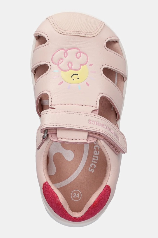 Детски сандали от кожа Biomecanics розов 252166.24.26