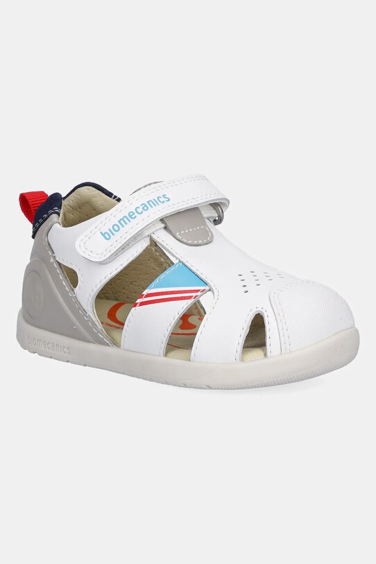 Otroški usnjeni sandali Biomecanics Zrnato usnje bela 252169.19.23