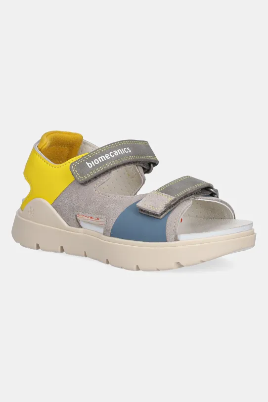 Biomecanics sandali in pelle bambino/a pelle fiore grigio 252227.28.34