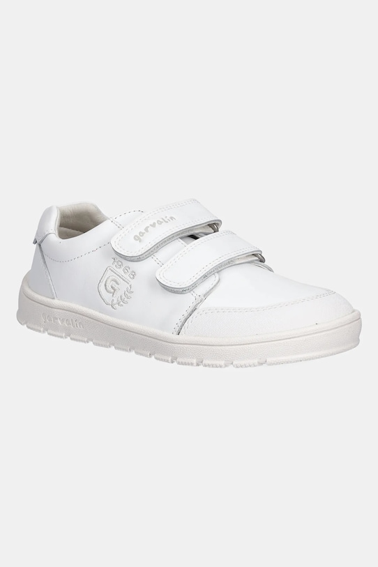 Garvalin scarpe da ginnastica per bambini in pelle finta pelle fiore bianco 252510.28.34