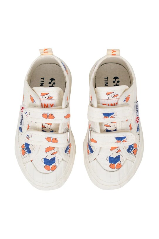 Tinycottons gyerek sportcipő READERS SNEAKERS X SUPERGA bézs SS25.913