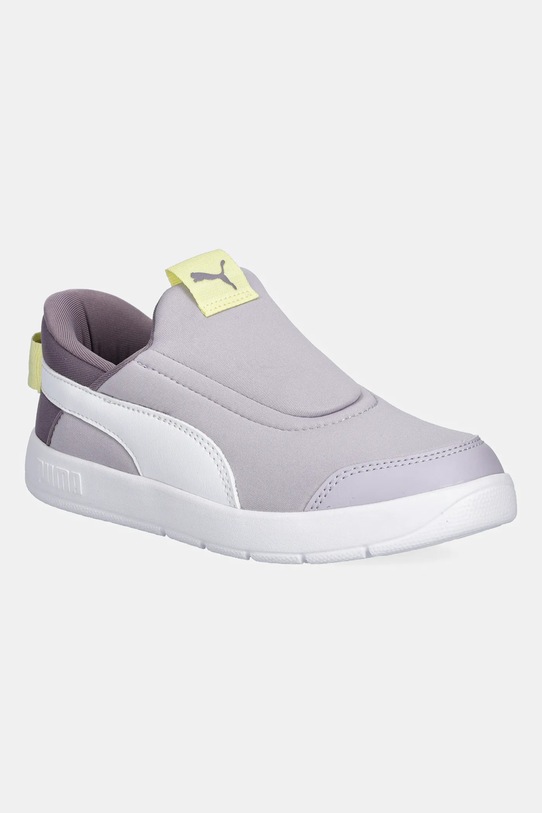 Puma sneakersy dziecięce Courtflex v3 SLIPTECH PS imitacja skóry licowej fioletowy 399734.K