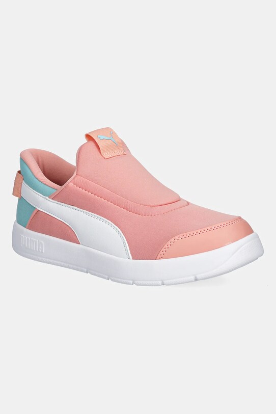 Puma sneakersy dziecięce Courtflex v3 SLIPTECH PS imitacja skóry licowej różowy 399734.K