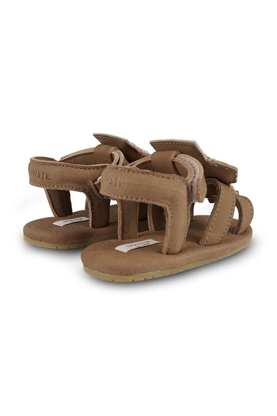 Detské kožené sandále Donsje Stelloux Sandals Groom 1041302 hnedá