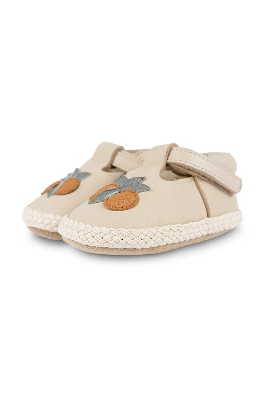 Шкіряні кросівки для немовлят Donsje Yames Shoes Arancia бежевий 1041401