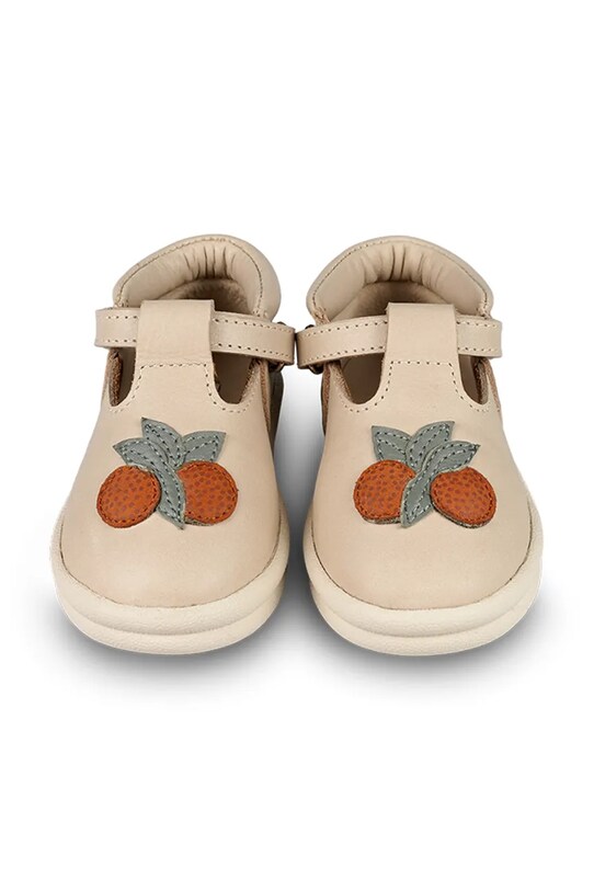 Δερμάτινα βρεφικά παπούτσια Donsje Louwi Shoes Arancia 1502201 μπεζ SS25