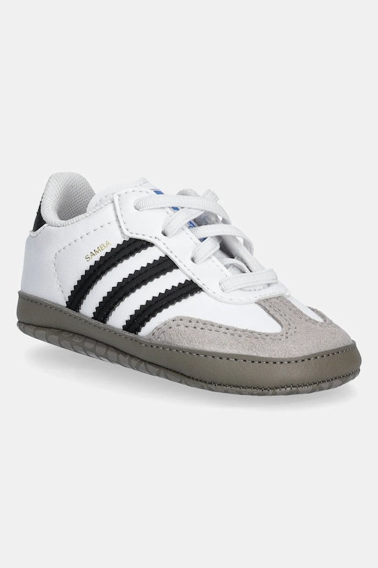 adidas Originals sneakers pentru bebeluși SAMBA CRIB piele întoarsă alb JI2758