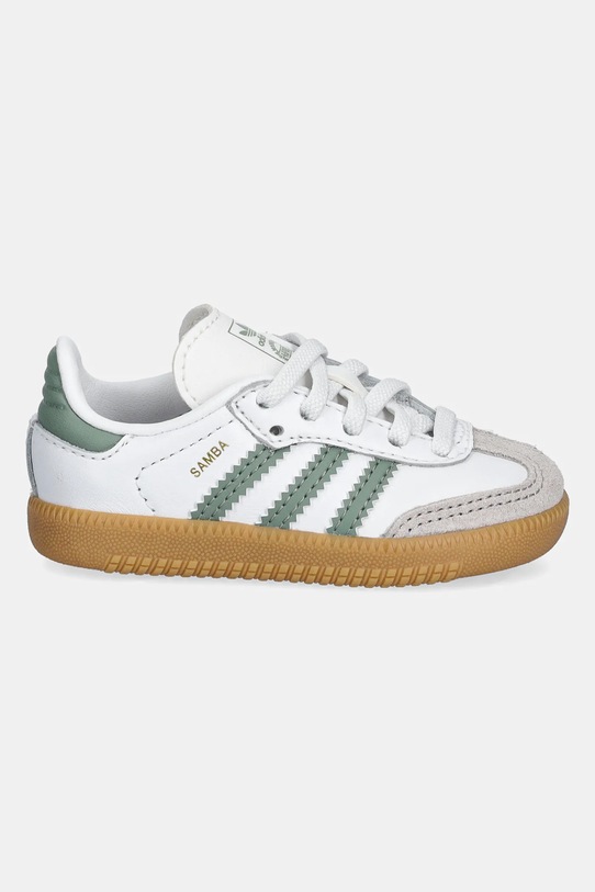 adidas Originals sneakersy skórzane dziecięce SAMBA OG JP5487 zielony SS25