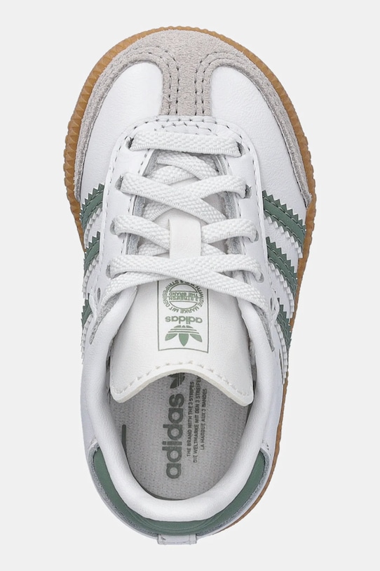 adidas Originals sneakersy skórzane dziecięce SAMBA OG zielony JP5487
