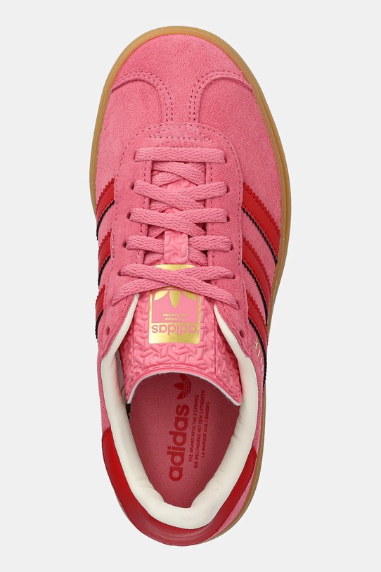 Детски велурени маратонки adidas Originals GAZELLE BOLD розов JQ7407