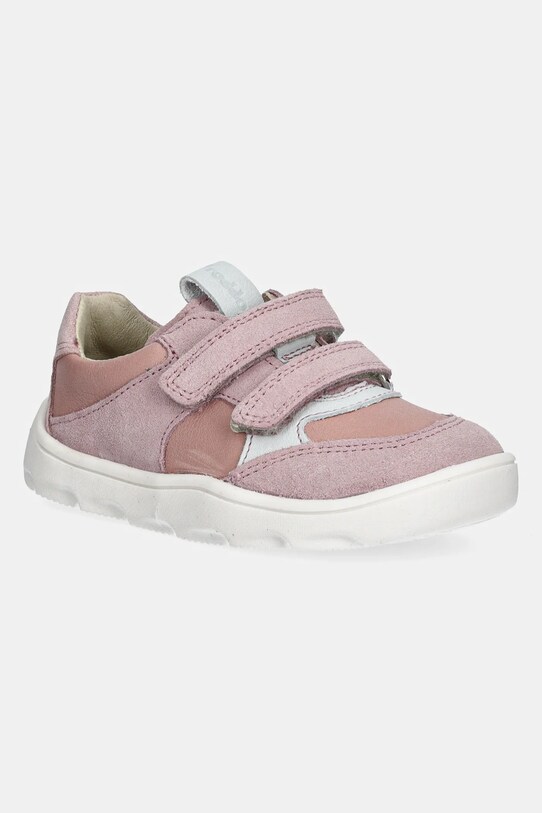 Dětské kožené sneakers boty Froddo BAREFOOT ZERU SPRING přírodní kůže růžová G3130264.22.24