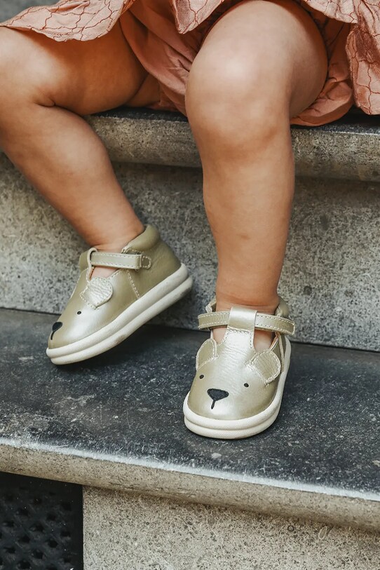 Dječje kožne cipele Donsje Gift Box zlatna 1503801