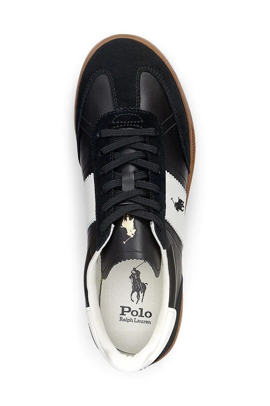 Δερμάτινα αθλητικά παπούτσια Polo Ralph Lauren Hrt Aera Pp μαύρο 809956119001.001