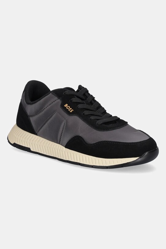 BOSS sneakersy Titanium skóra zamszowa czarny 50536469.010