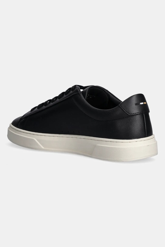 Boty Kožené tenisky BOSS Kieran 50536480.002 černá
