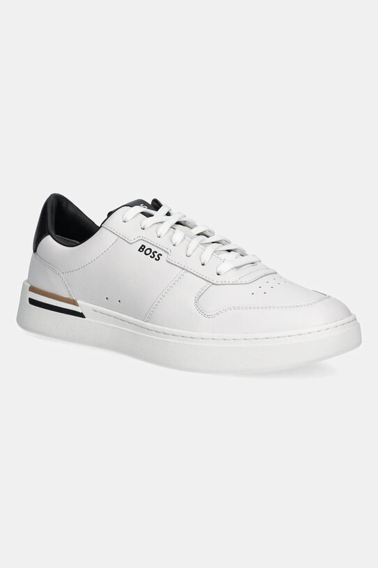 BOSS sneakersy skórzane Clint niska biały 50542538.140