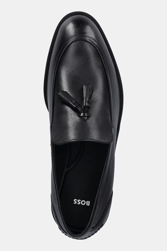 Кожаные мокасины BOSS Tayil чёрный 50531305.001