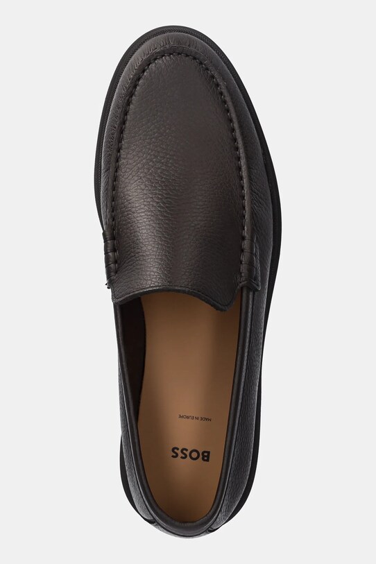 Кожени мокасини BOSS Sienne кафяв 50536173.205