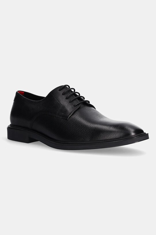 Kožené polobotky HUGO Gryff elegantní černá 50536212.001
