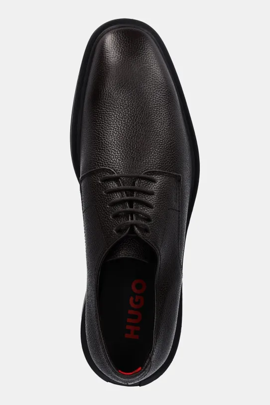 Kožené poltopánky HUGO Gryff hnedá 50536212.210