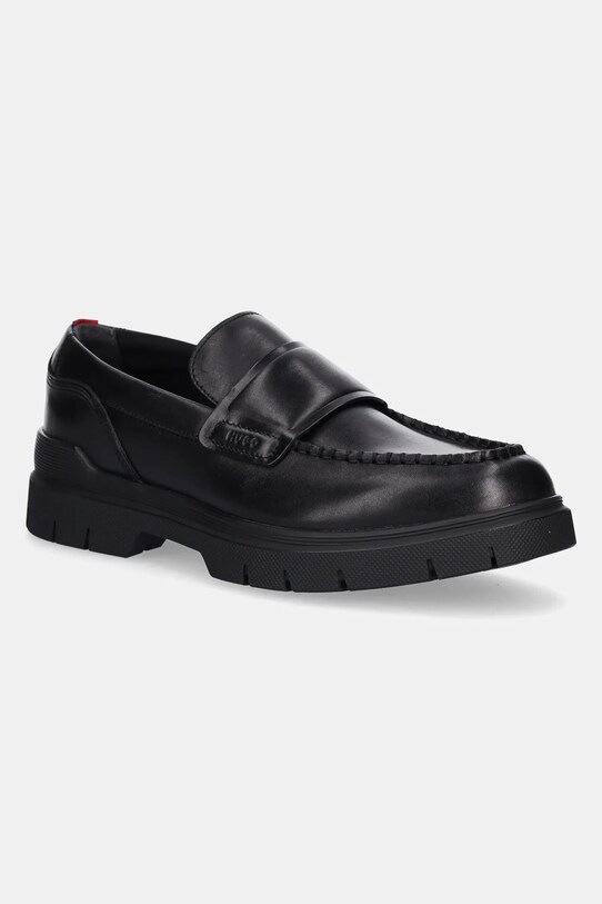 Шкіряні мокасини HUGO Ryan elegant чорний 50536158.001