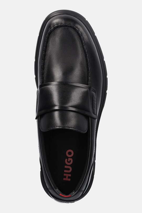 HUGO mokasyny skórzane Ryan czarny 50536158.001