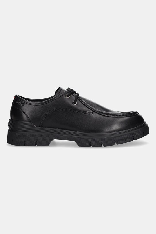 HUGO półbuty skórzane Ryan 50536171.001 czarny SS25