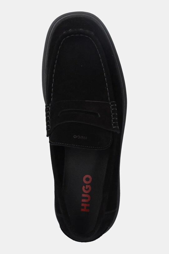 HUGO mocasini din piele intoarsa Chaol negru 50536215.001