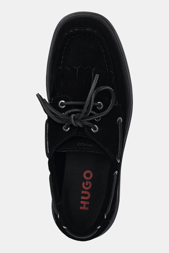 Замшевые мокасины HUGO Chaol чёрный 50536224.001