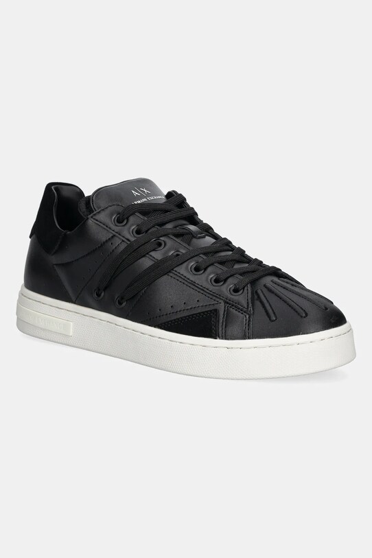 Armani Exchange sneakers piele întoarsă negru XUX245.XV915.K001