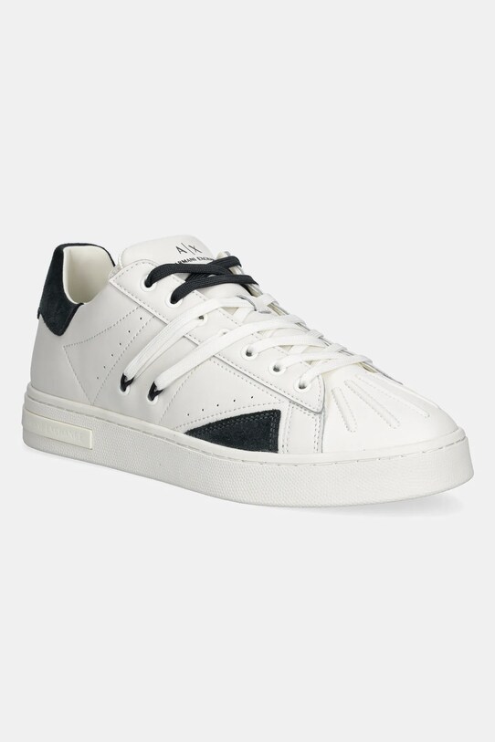 Tenisky Armani Exchange semišová koža biela XUX245.XV915.U384