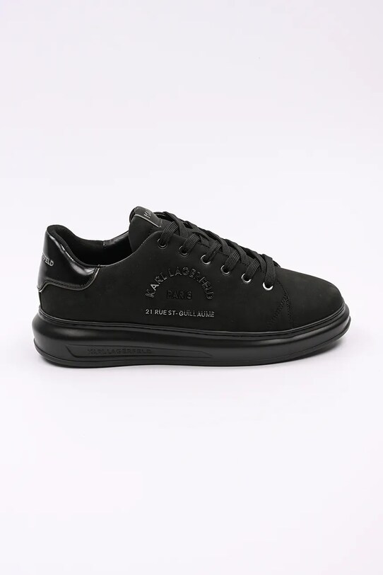 Karl Lagerfeld sneakers din piele intoarsă KAPRI MENS mic de statură negru KL52537K.20X