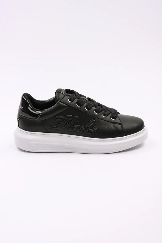 Karl Lagerfeld sneakers din piele KAPRI MENS mic de statură negru KL52511K.000