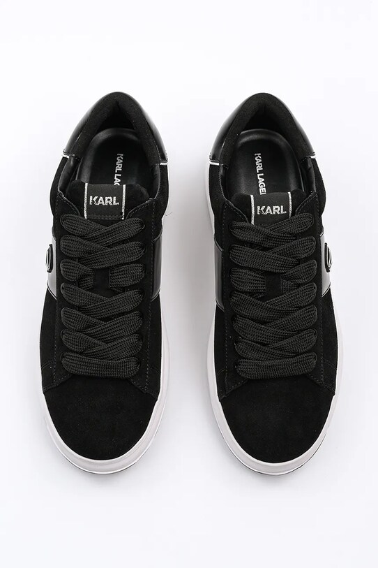 Karl Lagerfeld adidași din nubuc KAPRI LUG negru KL57527.20X