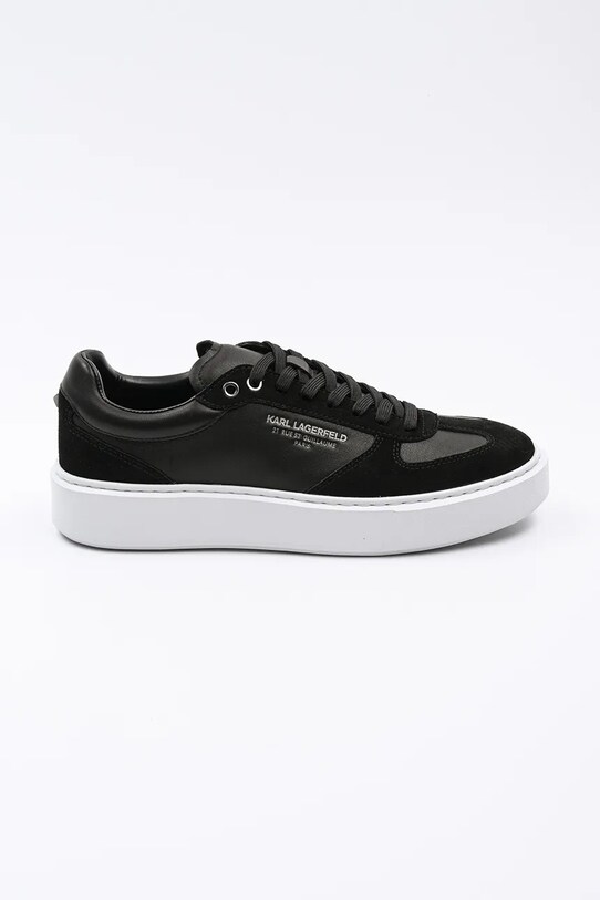 Karl Lagerfeld sneakers din piele MAXI KUP RSG piele întoarsă negru KL52235.300