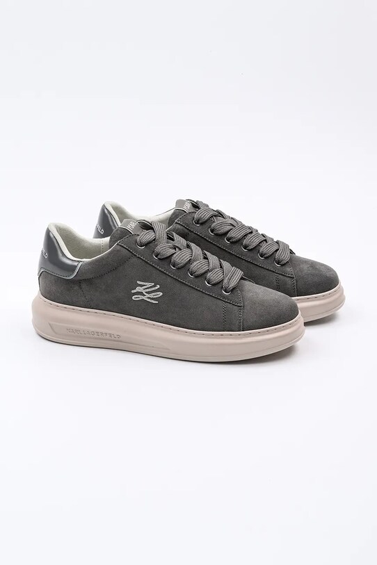 Karl Lagerfeld sneakers din piele intoarsă KAPRI MENS KL52517.555 gri SS25