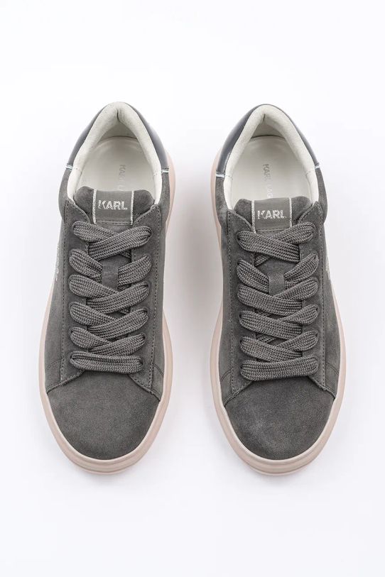 Karl Lagerfeld sneakers din piele intoarsă KAPRI MENS gri KL52517.555