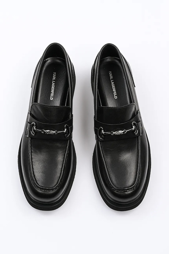 Karl Lagerfeld mokasyny skórzane KINGSTON czarny KL12215.000