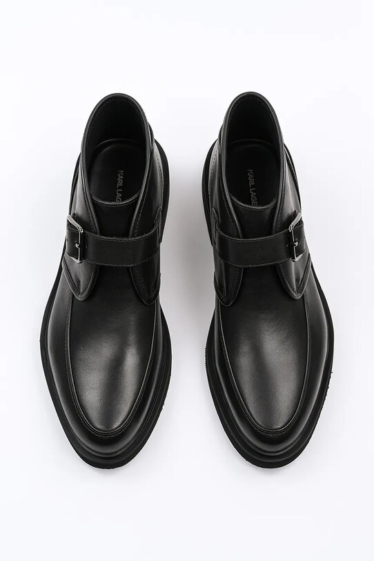 Δερμάτινα παπούτσια Karl Lagerfeld KARNABY μαύρο KL10330.000
