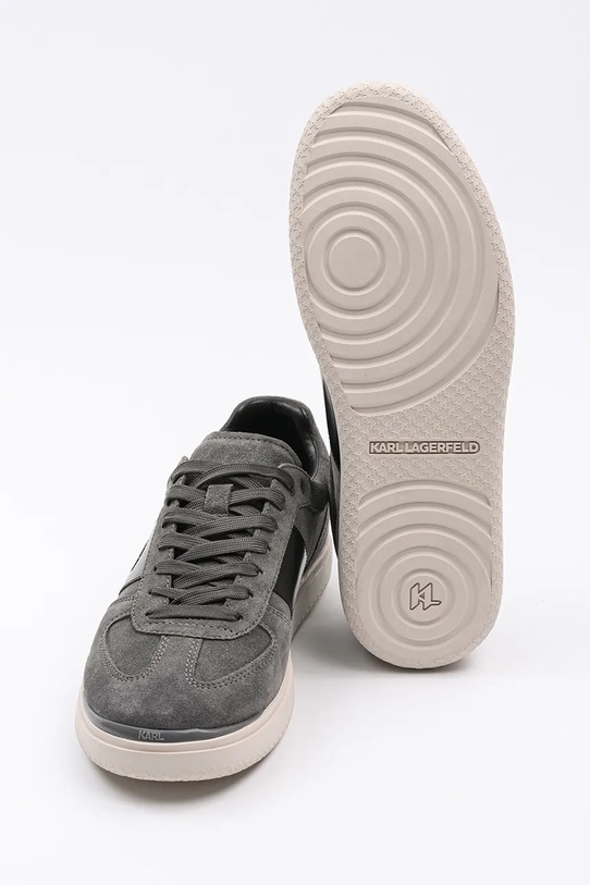 Karl Lagerfeld sneakersy skórzane ATLAS szary KL51837.555
