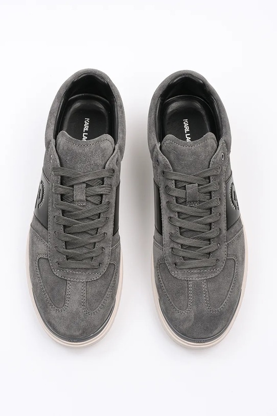 Karl Lagerfeld sneakersy skórzane ATLAS KL51837.555 szary