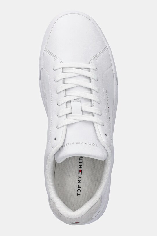 Tommy Hilfiger sneakersy skórzane TH COURT LTH DETAIL ESS biały FM0FM05367
