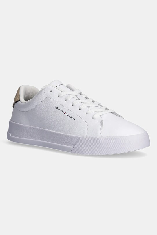 Шкіряні кросівки Tommy Hilfiger TH COURT LTH DETAIL ESS низька білий FM0FM05367