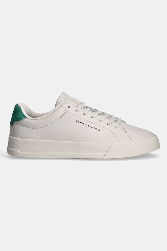 Δερμάτινα αθλητικά παπούτσια Tommy Hilfiger TH COURT LTH DETAIL ESS FM0FM05367 μπεζ SS25