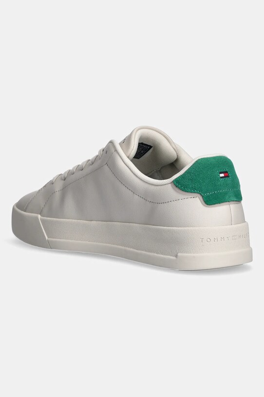 Παπούτσια Δερμάτινα αθλητικά παπούτσια Tommy Hilfiger TH COURT LTH DETAIL ESS FM0FM05367 μπεζ